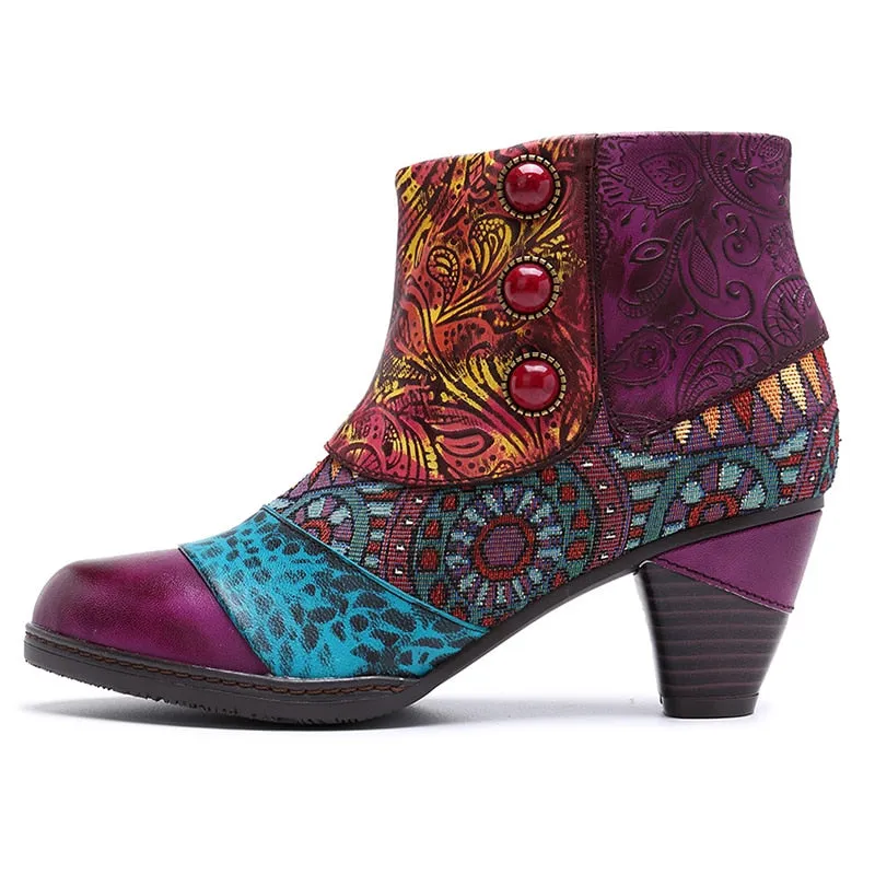 21 RETRO PU Leather Zipper Boots