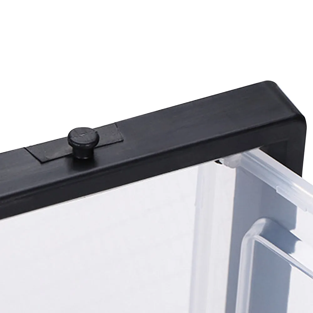 4Pcs Stackable Shoe Storage Boxes with Magnetic Door Clear Plastic Sneaker Organizer Black