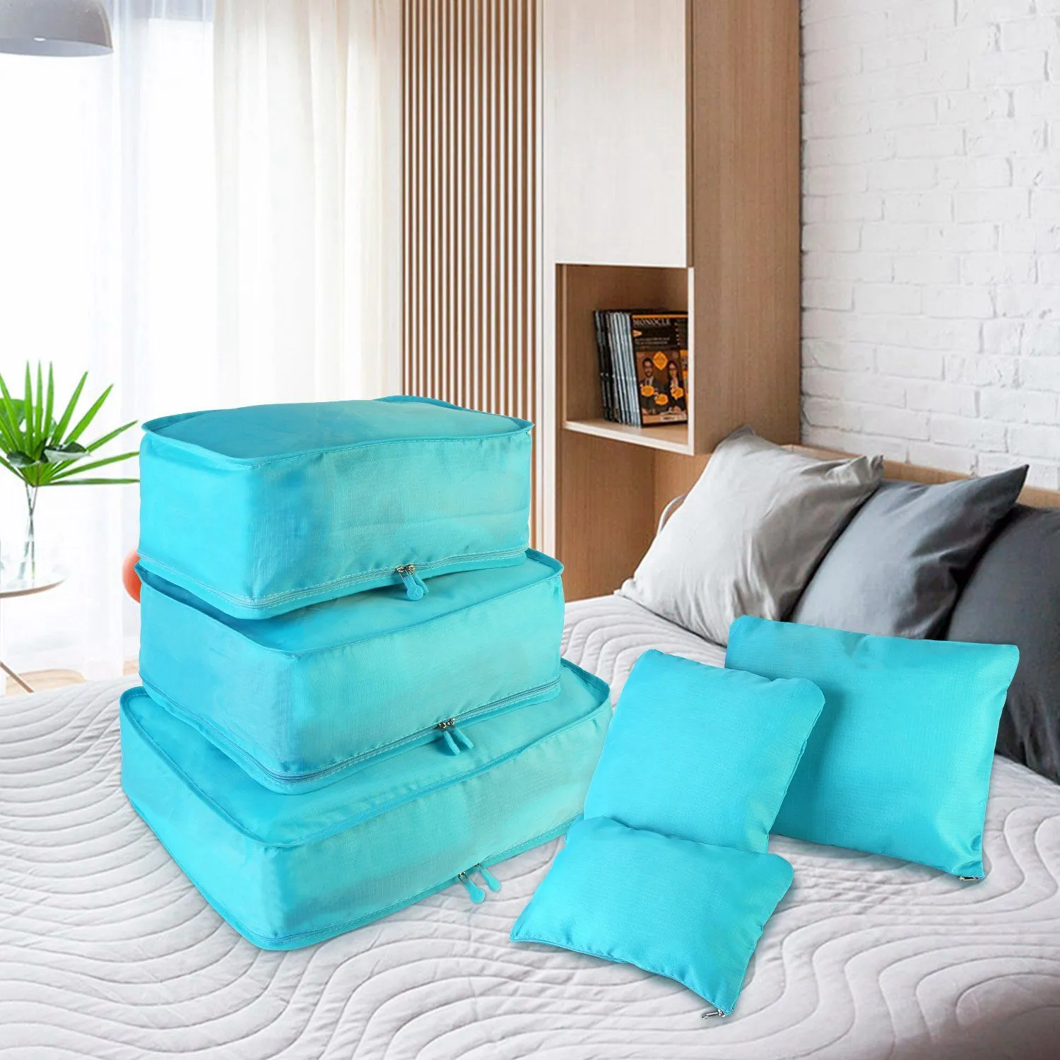 9-Piece: Clothes Storage Bags Water-Resistant Travel Luggage Organizer