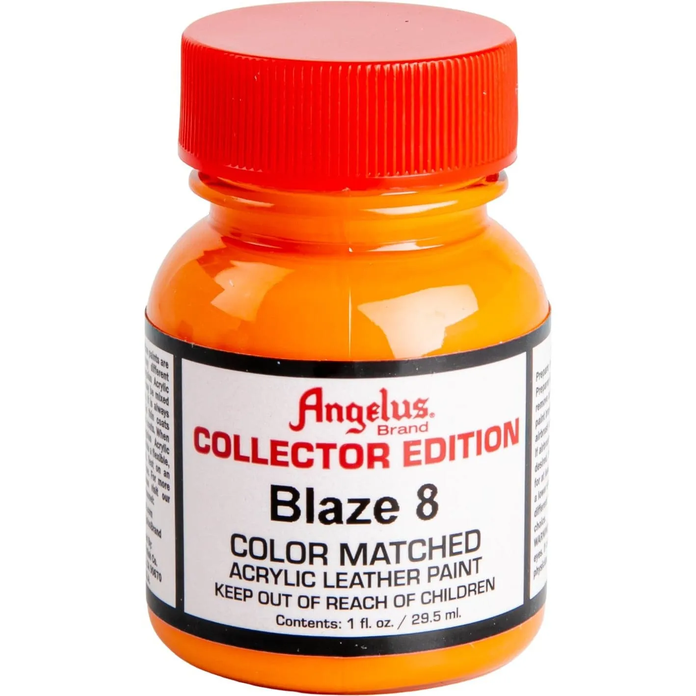 Angelus Collectors Edition Acrylic Paint Blaze 8 #312 29Ml Use On Leather, Vinyl Or Fabric