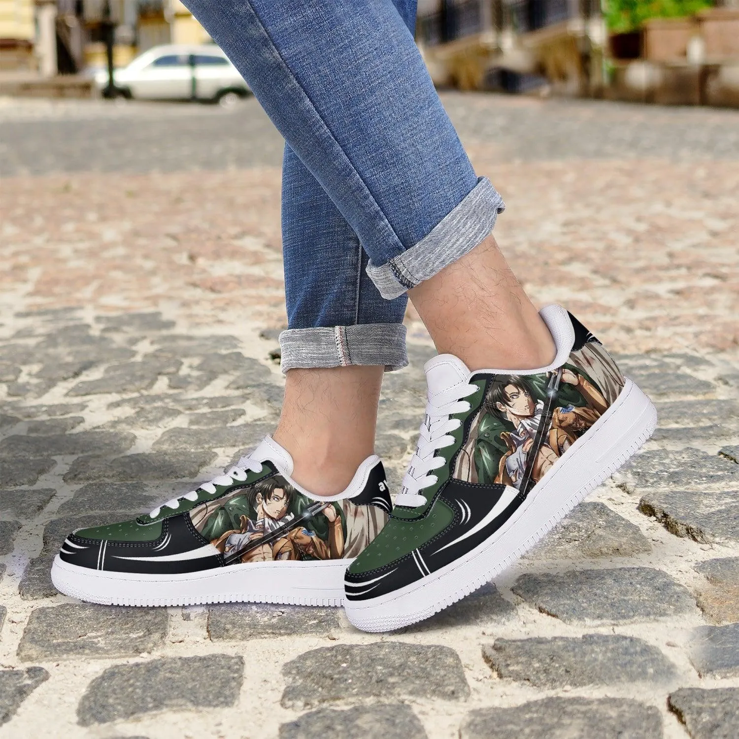 Attack On Titan Levi AF1 Anime Shoes