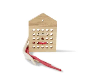 BABAI Wooden Lacing Toy "25" in Natural Color for 3 
