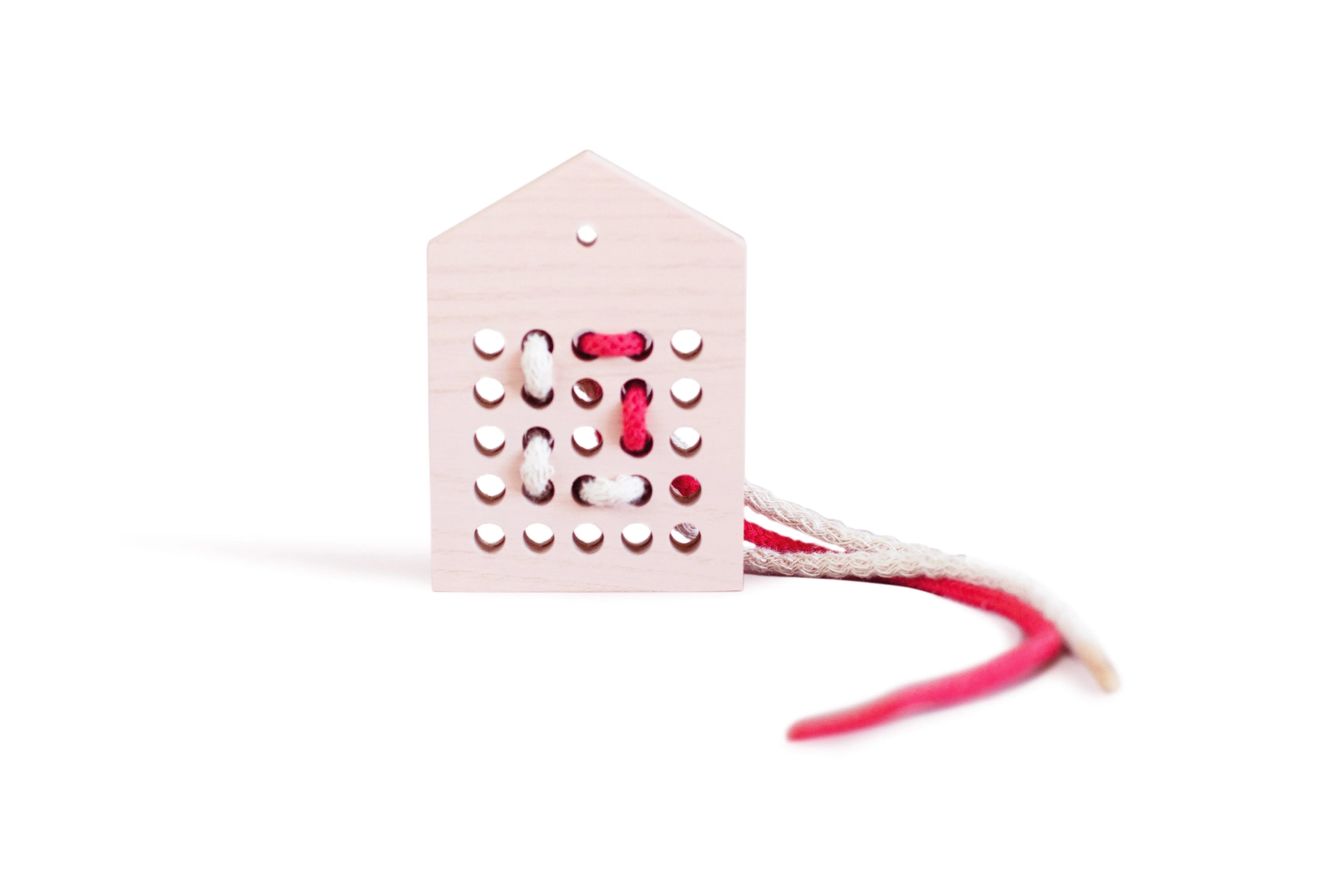 BABAI Wooden Lacing Toy "25" in Pink Color for 3 