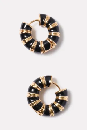 Becca Black/Gold Hoops