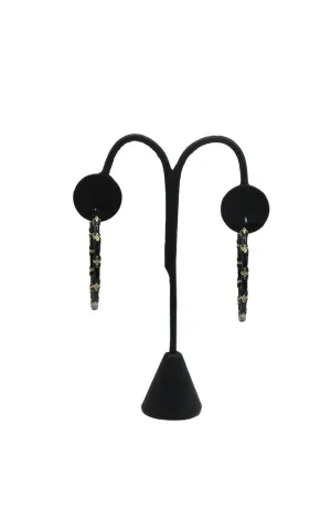 Black & Gold Enamel Hoops