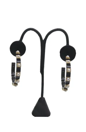 Black Pearl Acetate Hoops