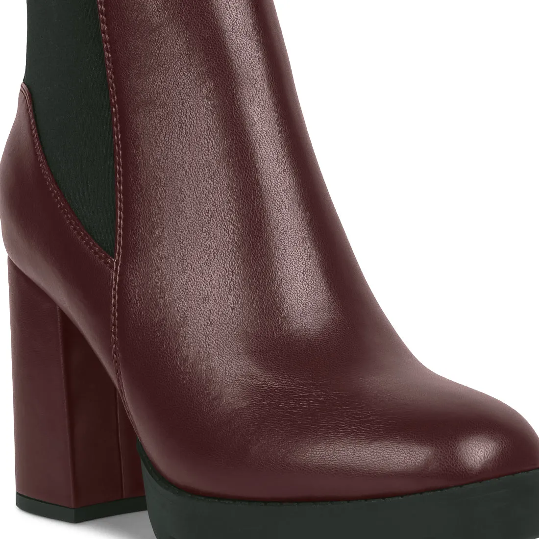 Bolt Block Heeled Chelsea Boots