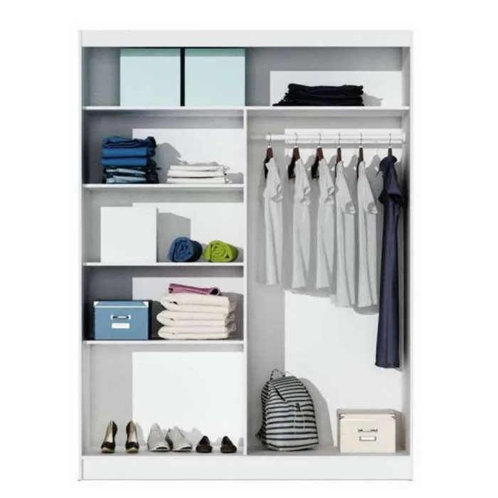 Breanna 160cm Sliding Door Wardrobe White