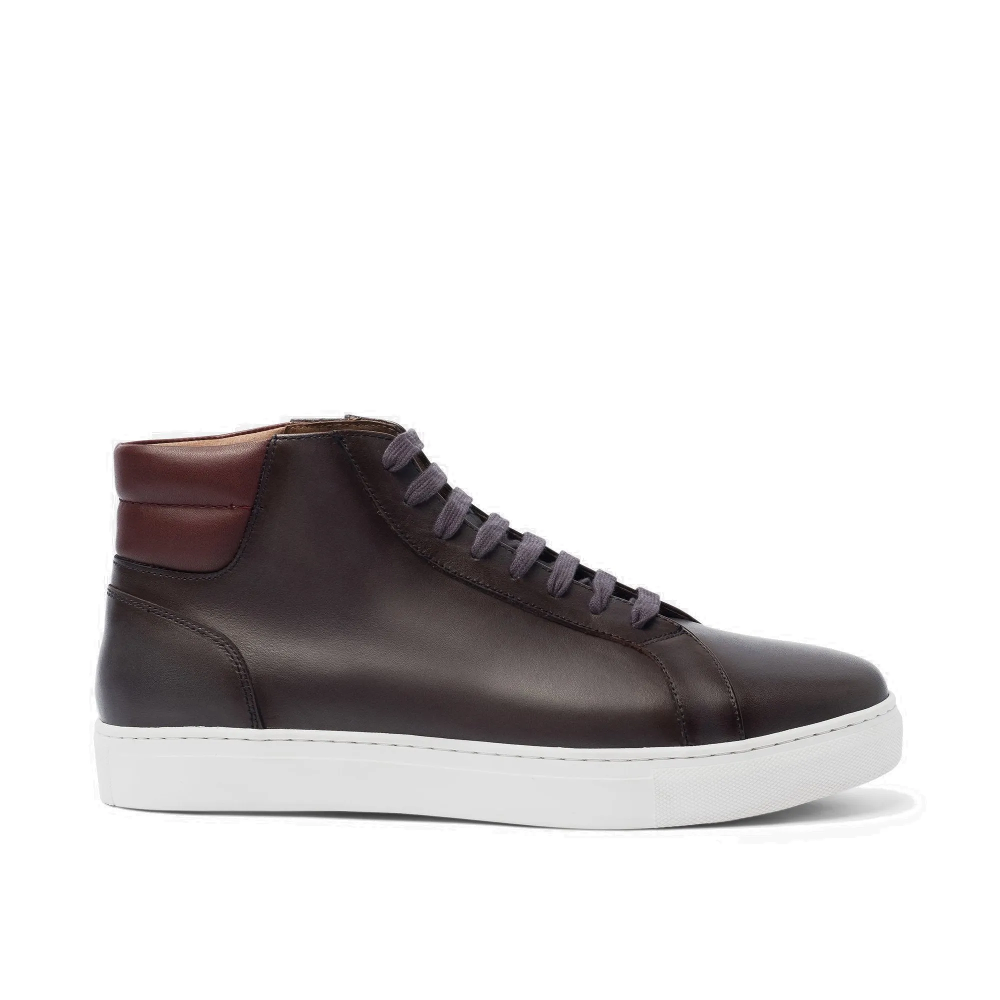 Brown Leather Angus Sneaker Boots