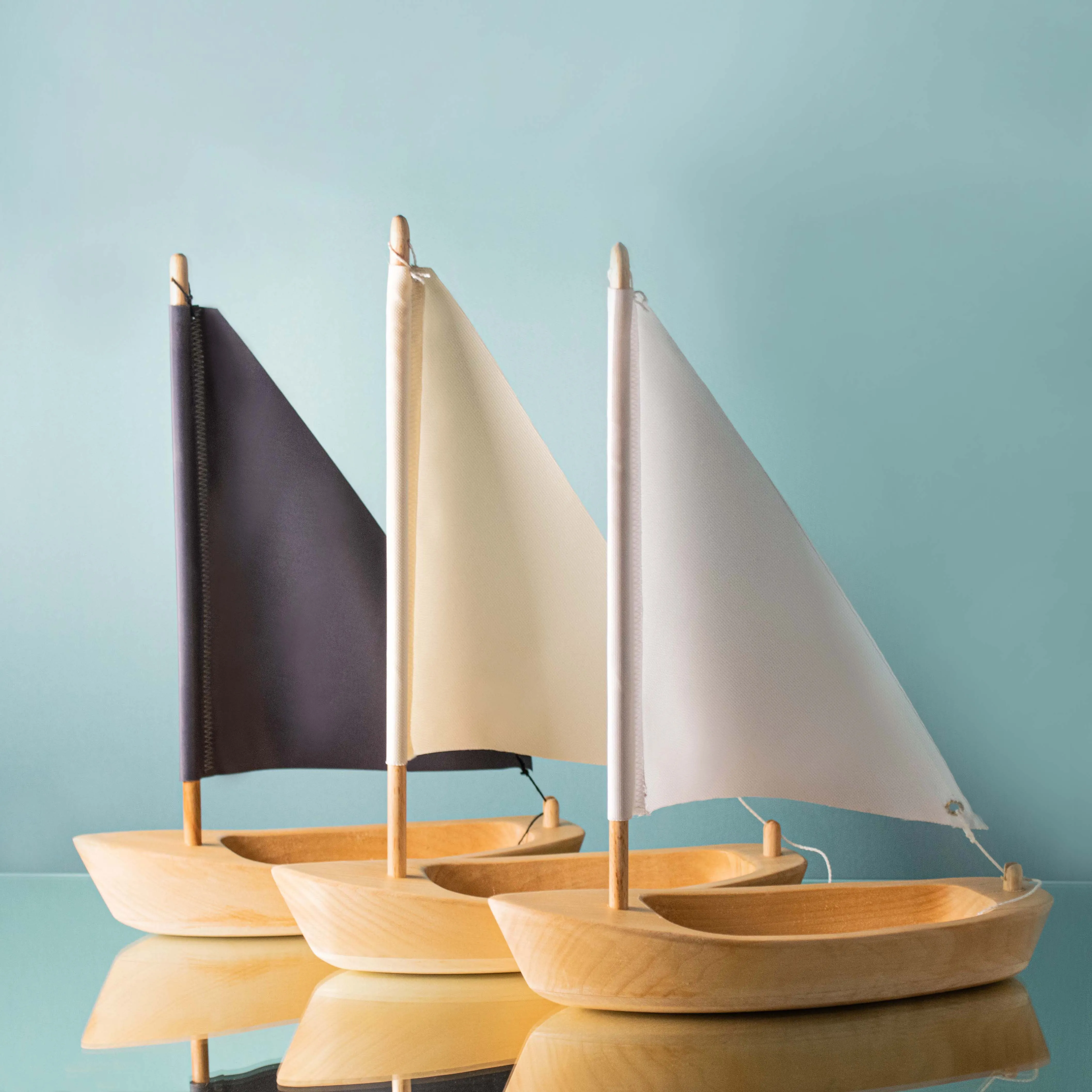 Bumbu Wooden Sailing Boat Beige