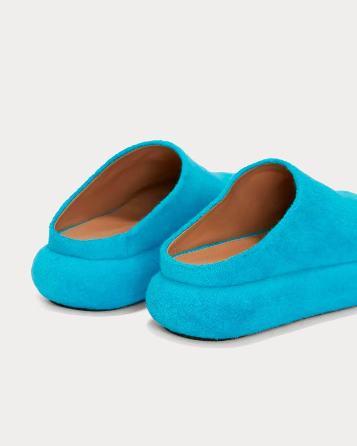 Bumper-Tube Platform Loafers Turquoise Slip Ons