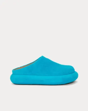 Bumper-Tube Platform Loafers Turquoise Slip Ons