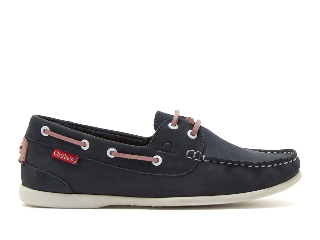 Chatham Penang Deck Shoe Navy & Pink