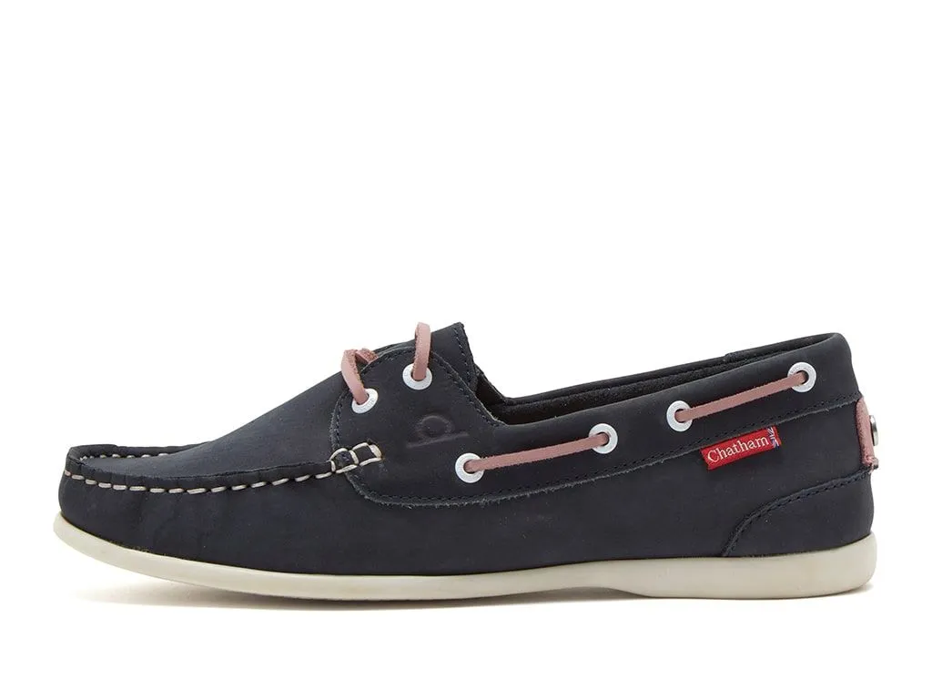 Chatham Penang Deck Shoe Navy & Pink