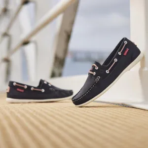 Chatham Penang Deck Shoe Navy & Pink