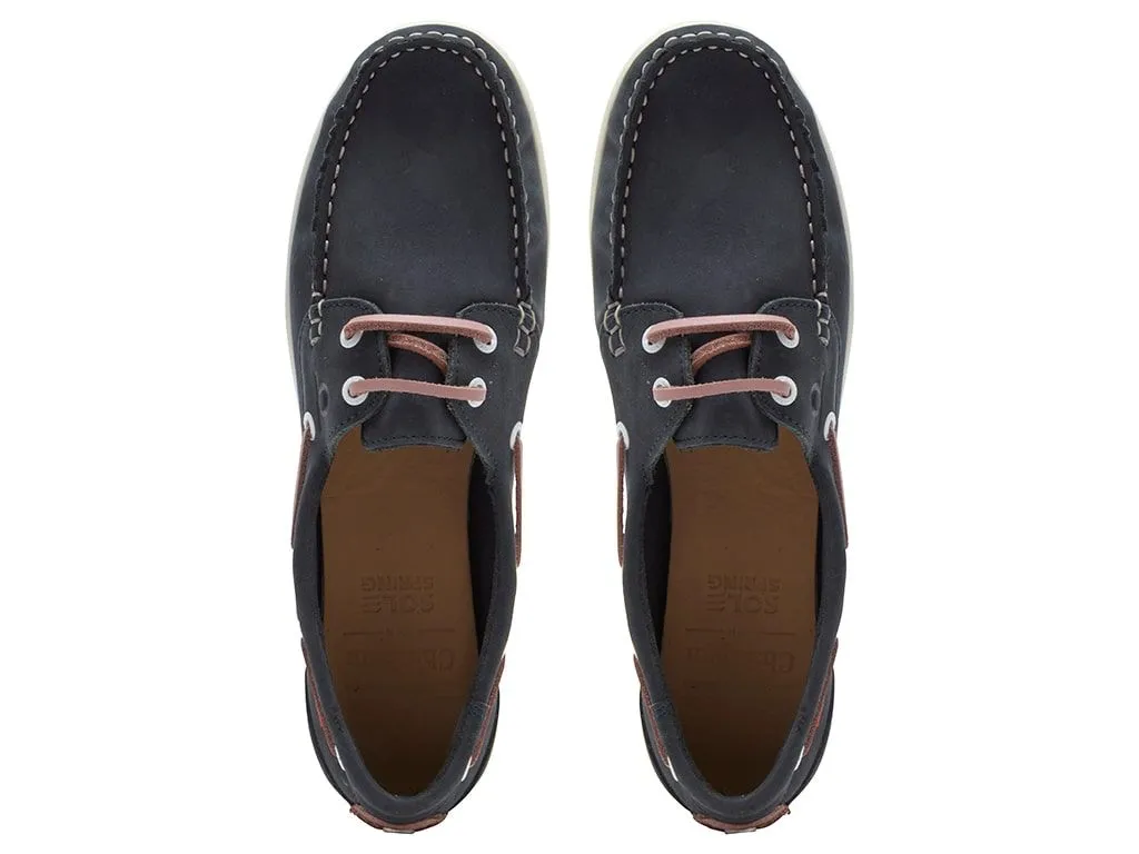 Chatham Penang Deck Shoe Navy & Pink