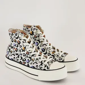 Converse CTAS Hi Lift Mystic World Leopard Women's Platform Sneakers 572428C NWT