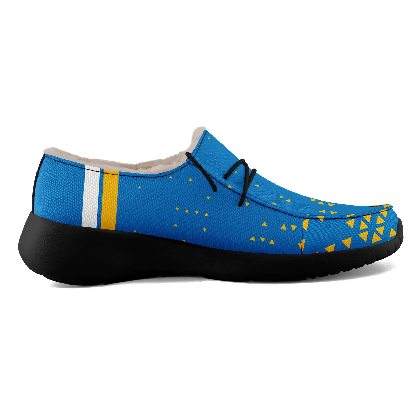 Custom Blue Yellow Los Angeles Shoes Personalized Sneaker FN042-D020279-22