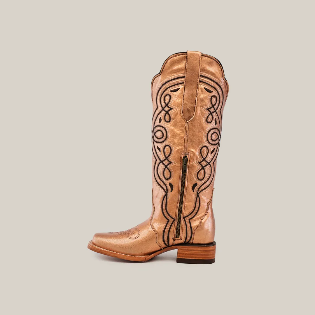 Eden Rose Gold - Tall Shaft - Narrow Aquare Toe