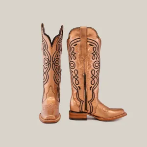 Eden Rose Gold - Tall Shaft - Narrow Aquare Toe