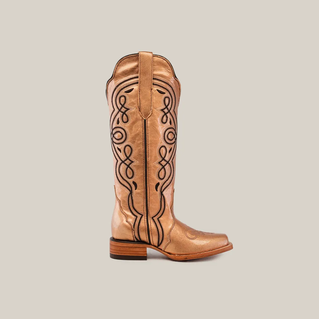 Eden Rose Gold - Tall Shaft - Narrow Aquare Toe