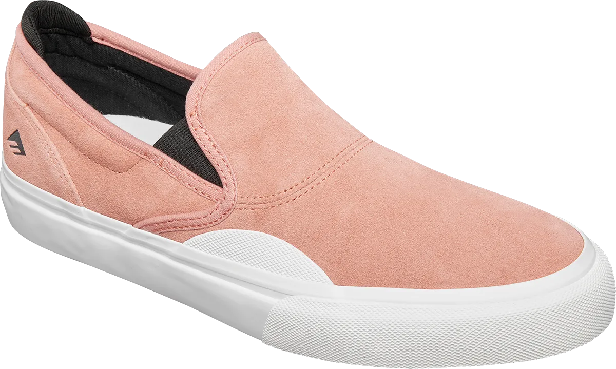 Emerica Wino G6 Slip-on Skate Shoes - Pink/White