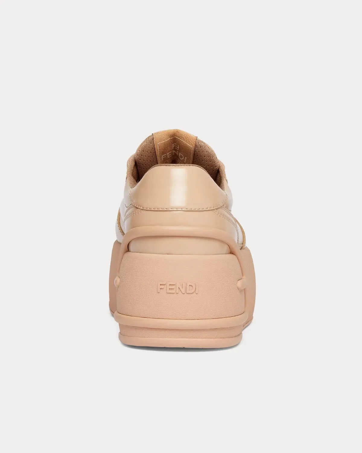 Fashion Show Leather Pink Beige Low Top Sneakers