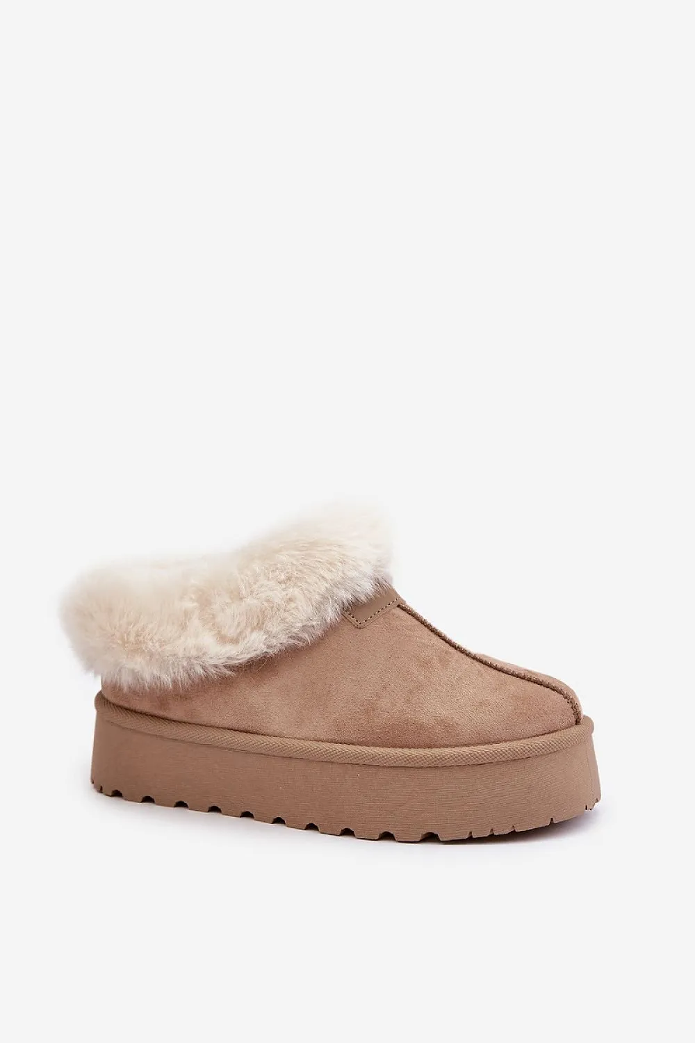 Fashionable low upper soft fur snow boots