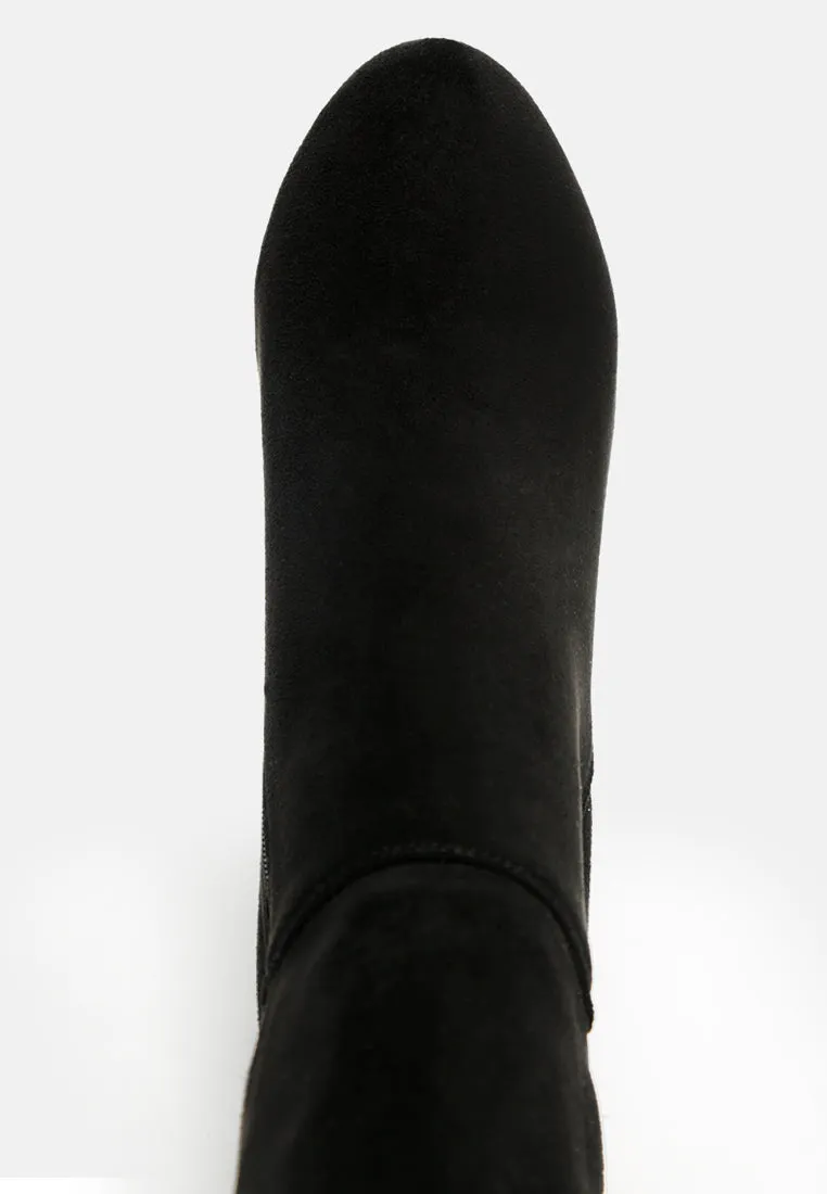 fauna knee high block heeled boots by London Rag
