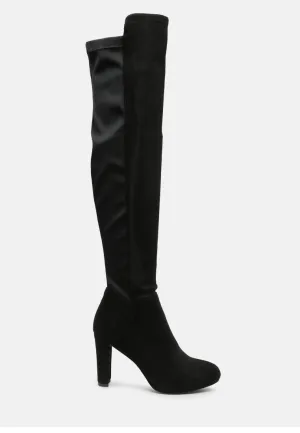 fauna knee high block heeled boots by London Rag