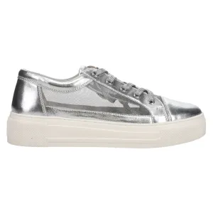 Forever Young Metallic Lace Up Mesh Sneakers