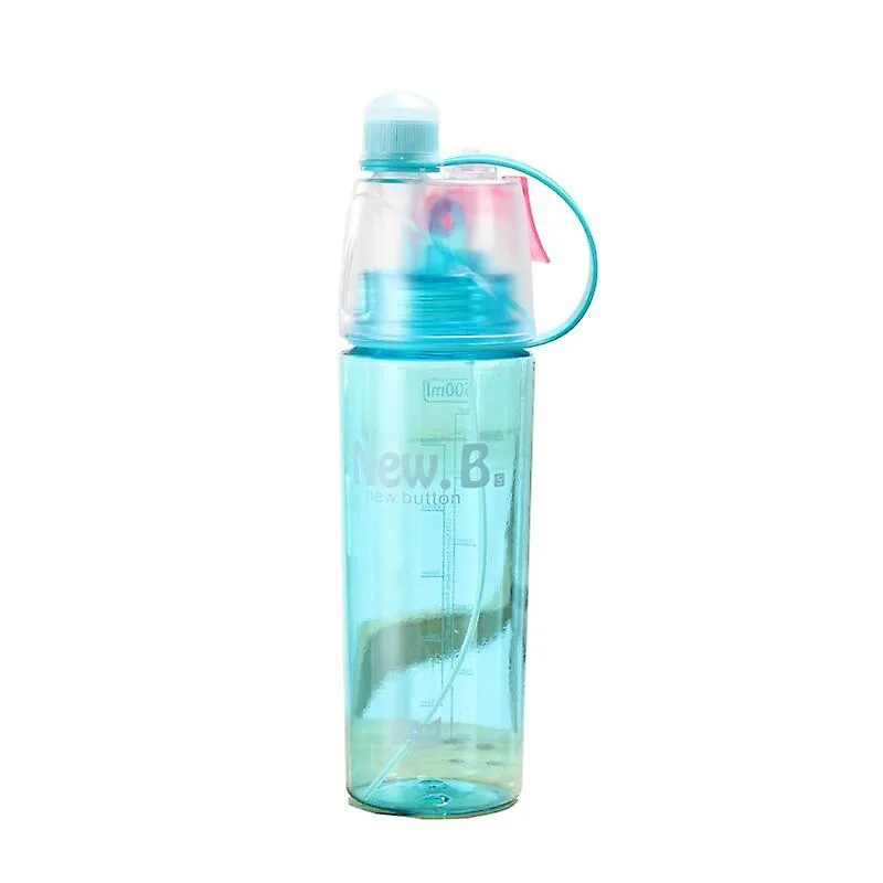 Green Mist Spray Water Bottle 600Ml Portable Sport Water Bottle Anti-Leak Drinking Cup With Mist Hydration Fa1554