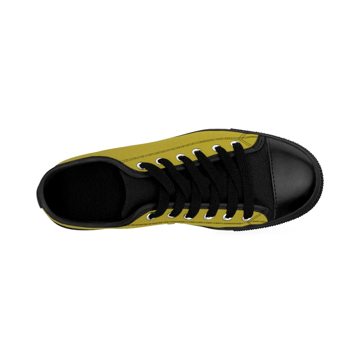 Green Women's Low Top Sneakers, Best Solid Green Color Low Top Ladies Modern Running Shoes (US Size 6-12)