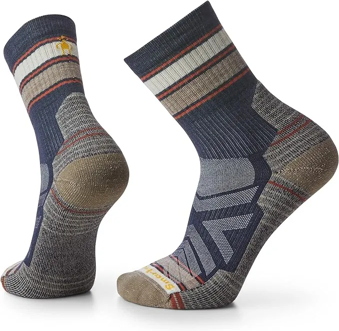Hike Light Cushion Striped Mid Crew Socks