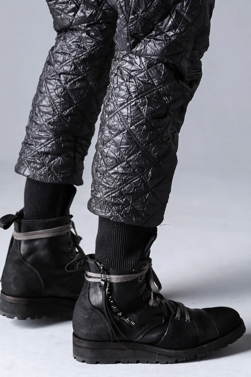 Hose Leather Lace Up Sneaker Boots  Khaki