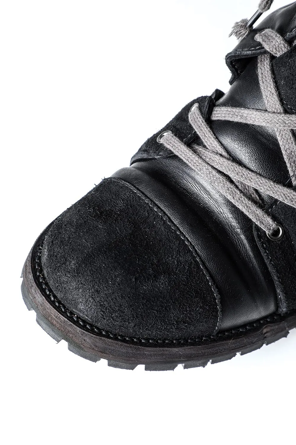 Hose Leather Lace Up Sneaker Boots  Khaki