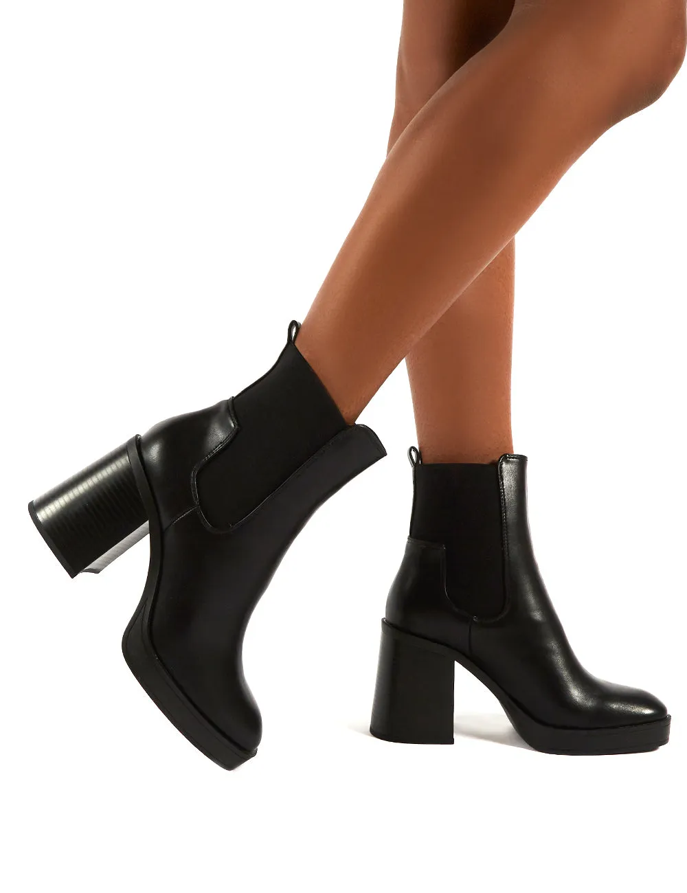 Klara Black Black Heel Ankle Boot