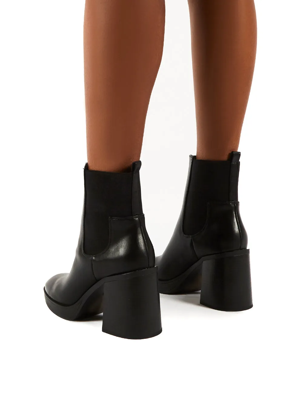 Klara Black Black Heel Ankle Boot
