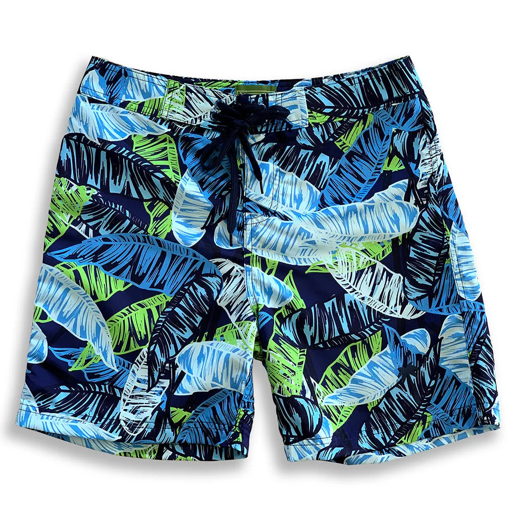 La Palma Eco-Beachwear Surf Botanical Print 17" Boardshorts
