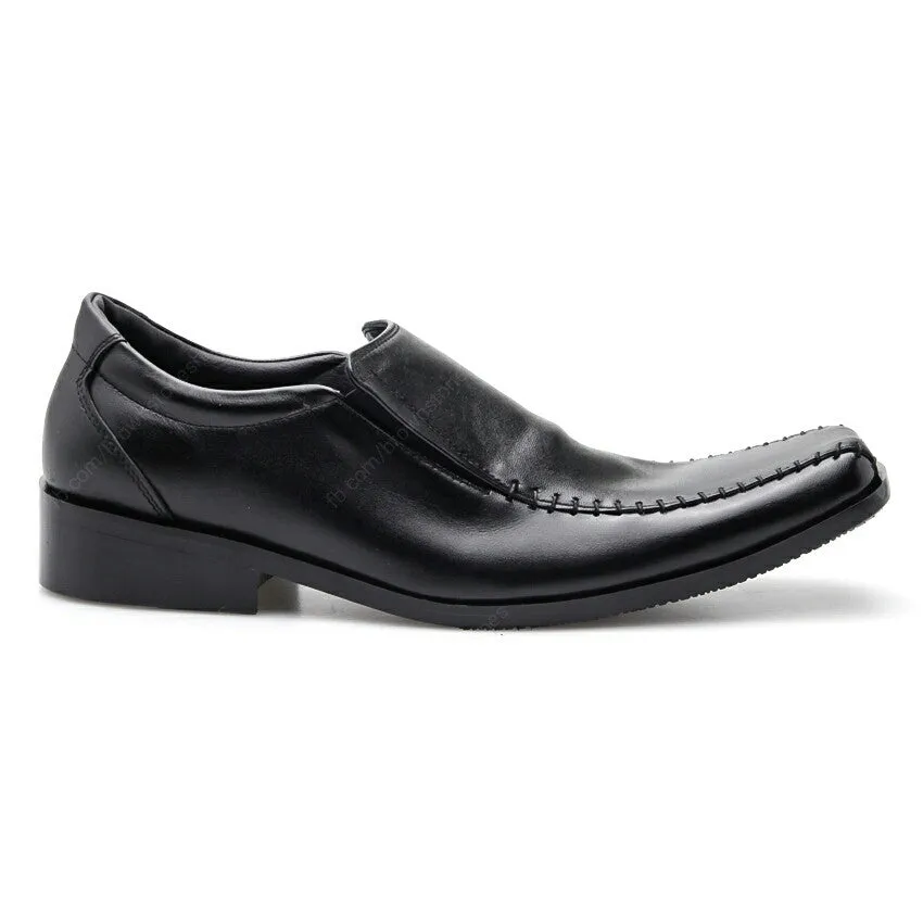 Leather Shoes City Oxford Executive Flat Thread Black