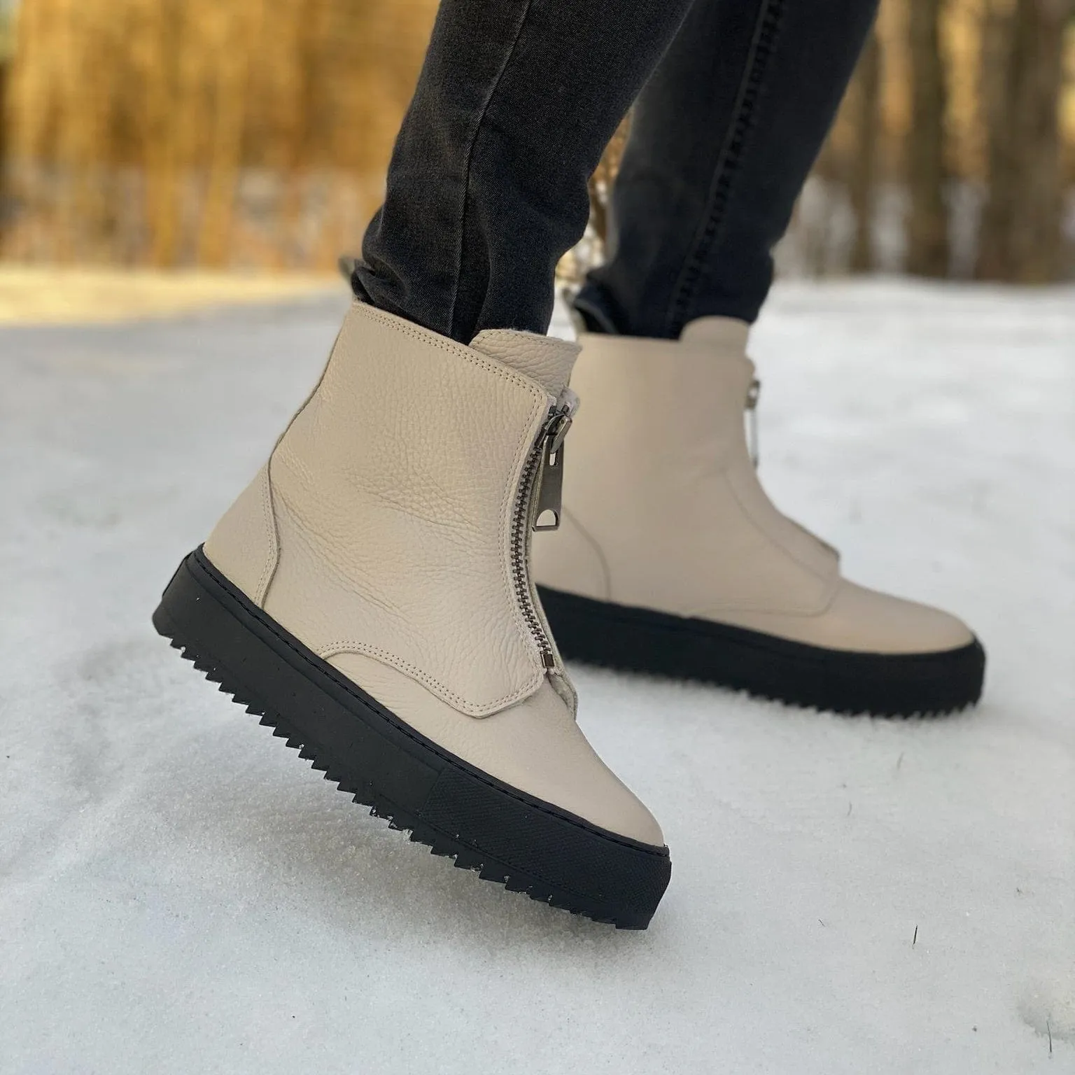 Molly sneaker med fór | Offwhite