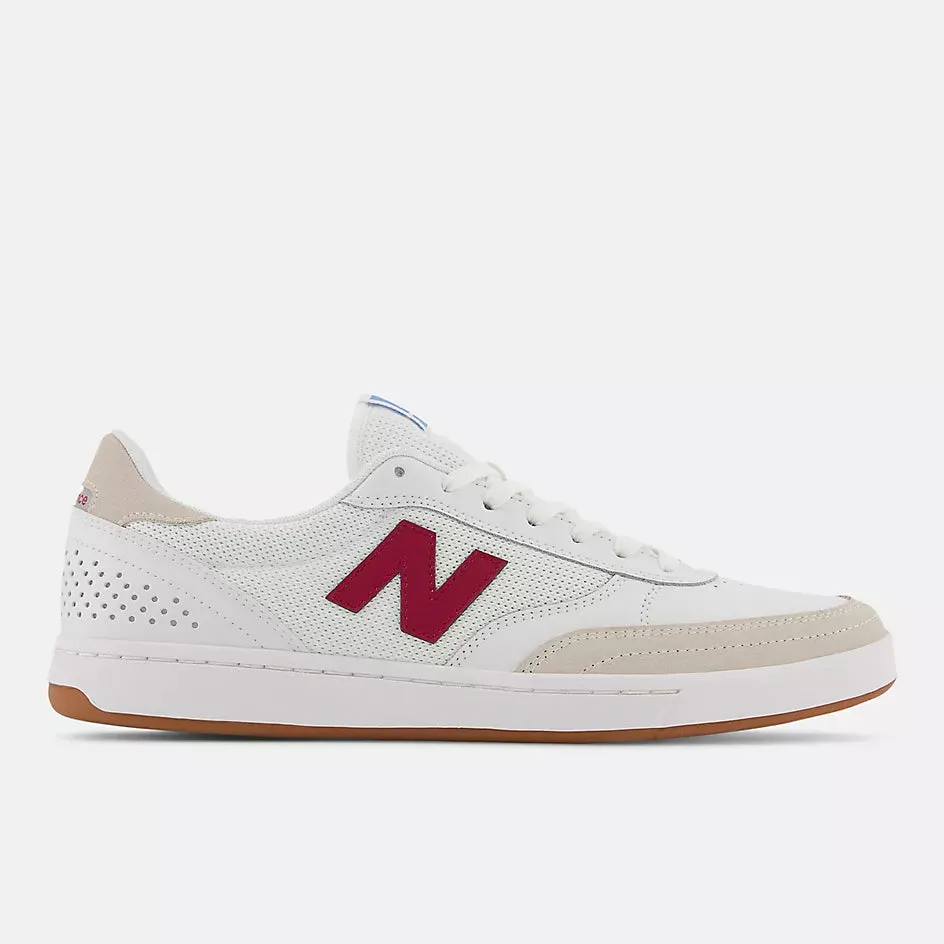 NEW BALANCE 440 WHITE WITH BURGUNDY 8.5