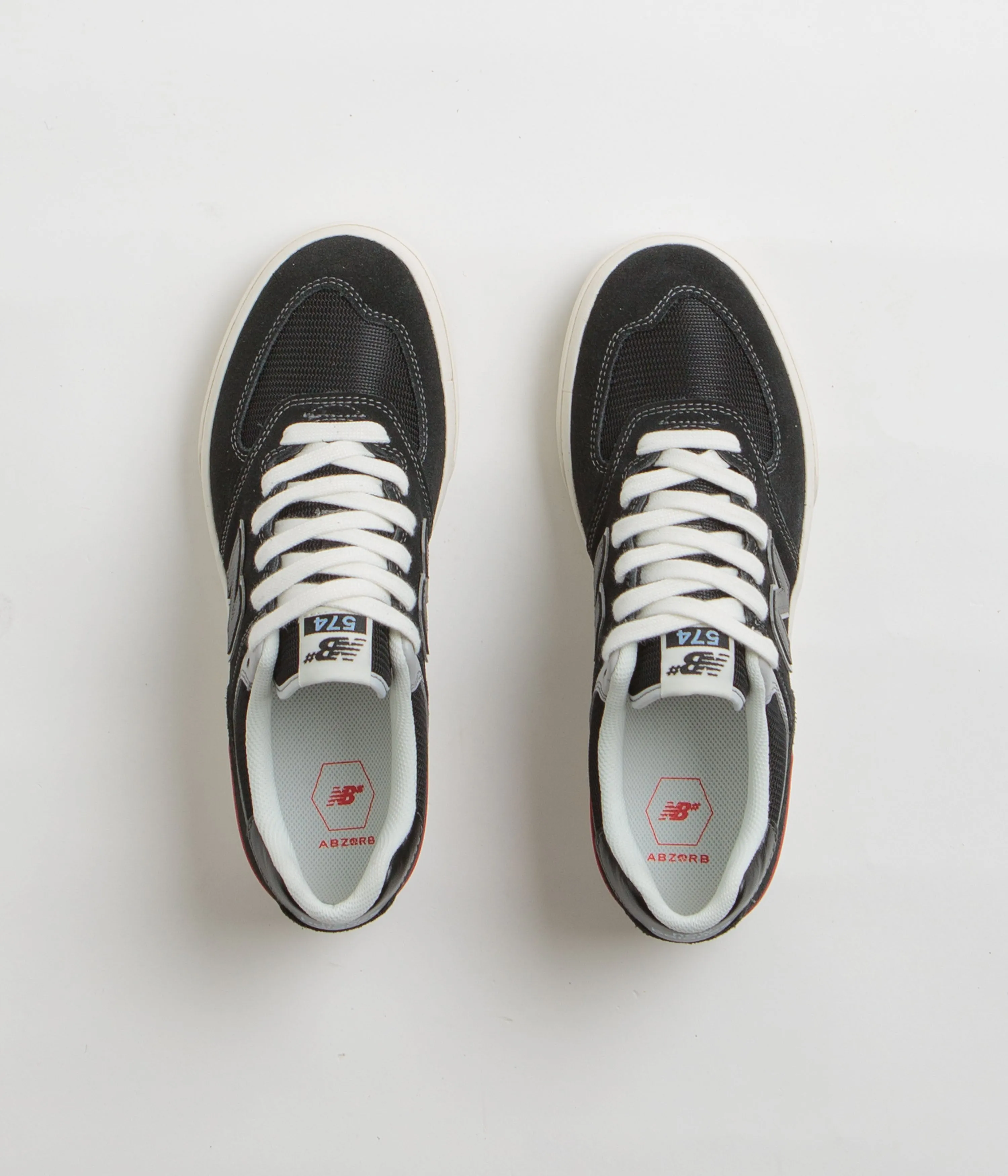 New Balance Numeric 574 Shoes - Black / White