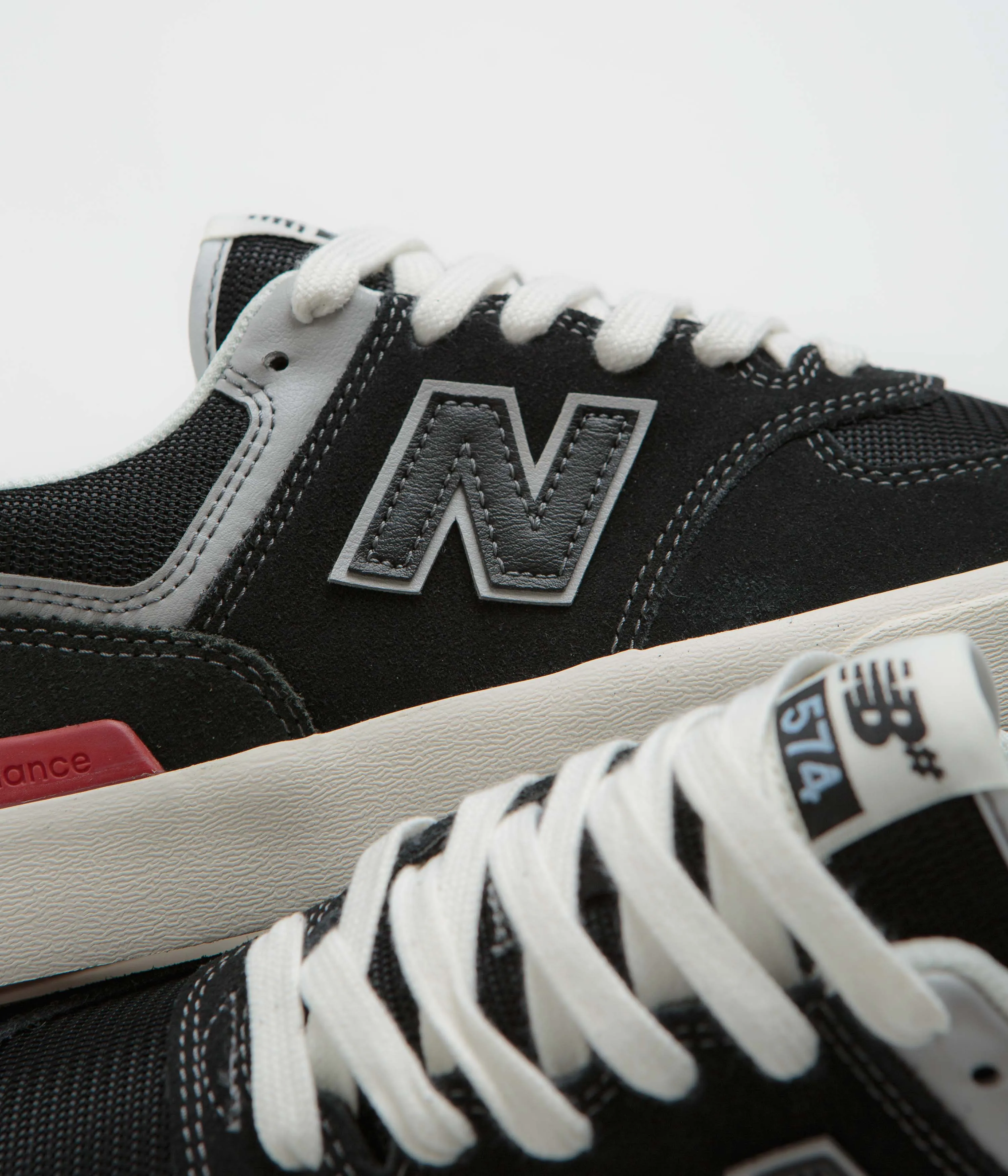 New Balance Numeric 574 Shoes - Black / White