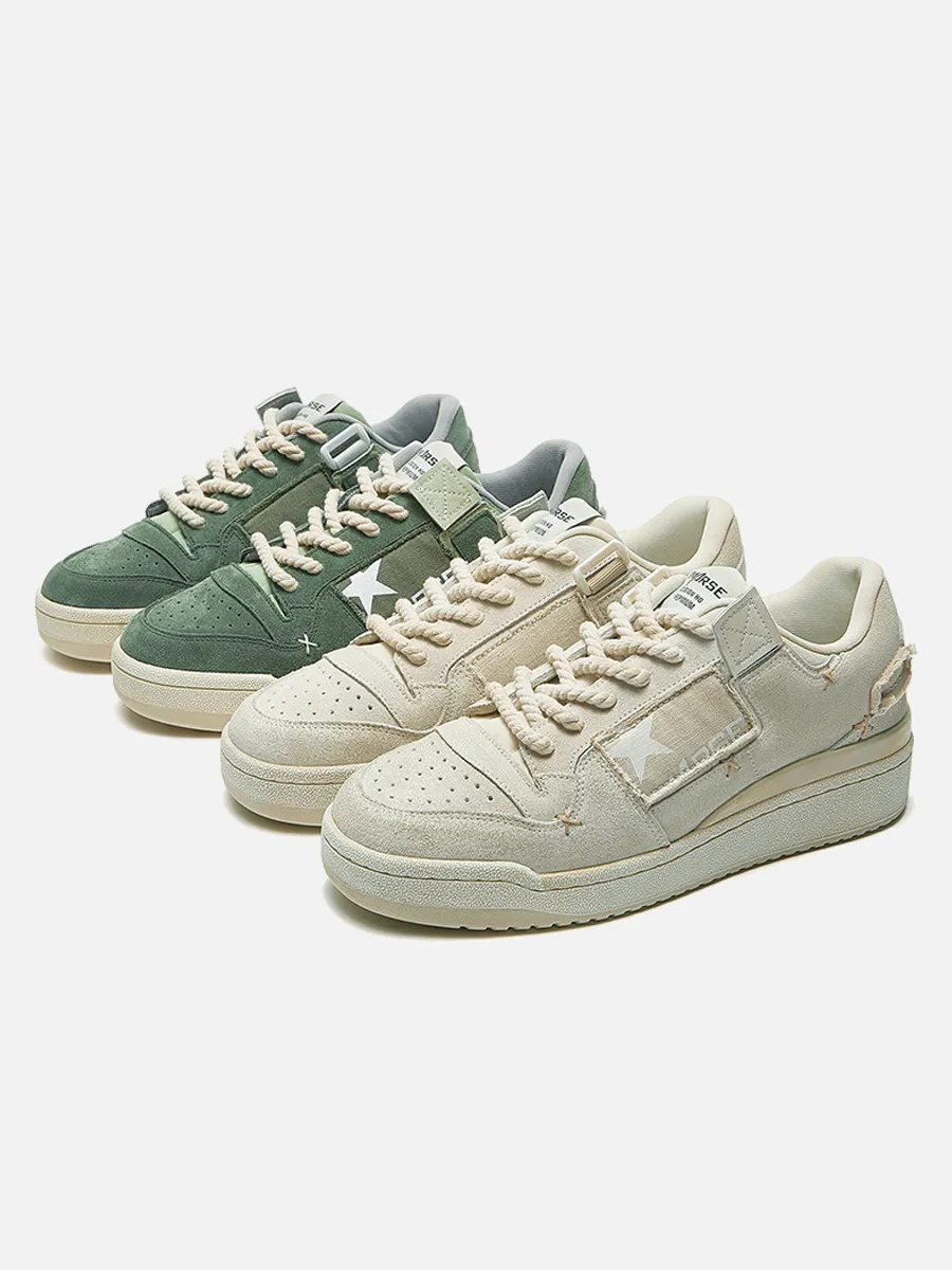 Niceprimes Vintage Patchwork Board Shoes