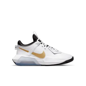 Nike Air Zoom Crossover Older Kids' Basketball Shoes 'White/Black/Gold'