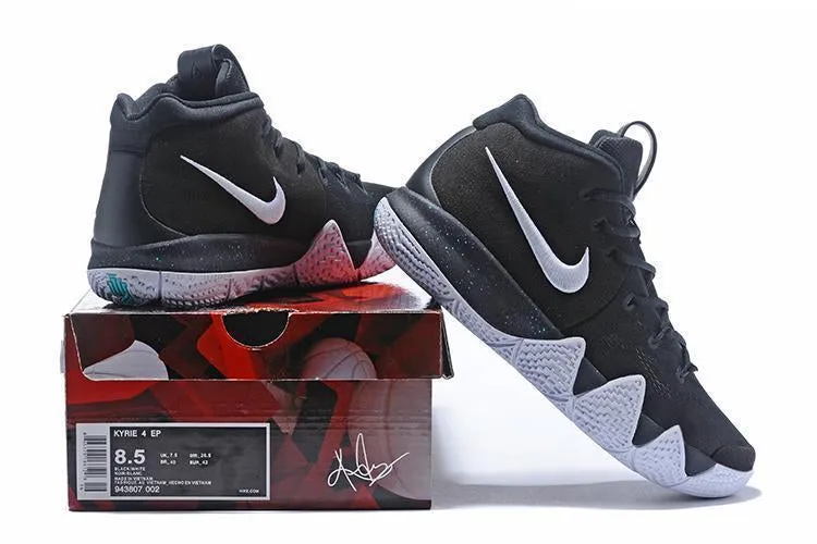 Nike Kyrie 4 Black White Men Basketball Shoes !!! CYBER MONDAY SALE !!!