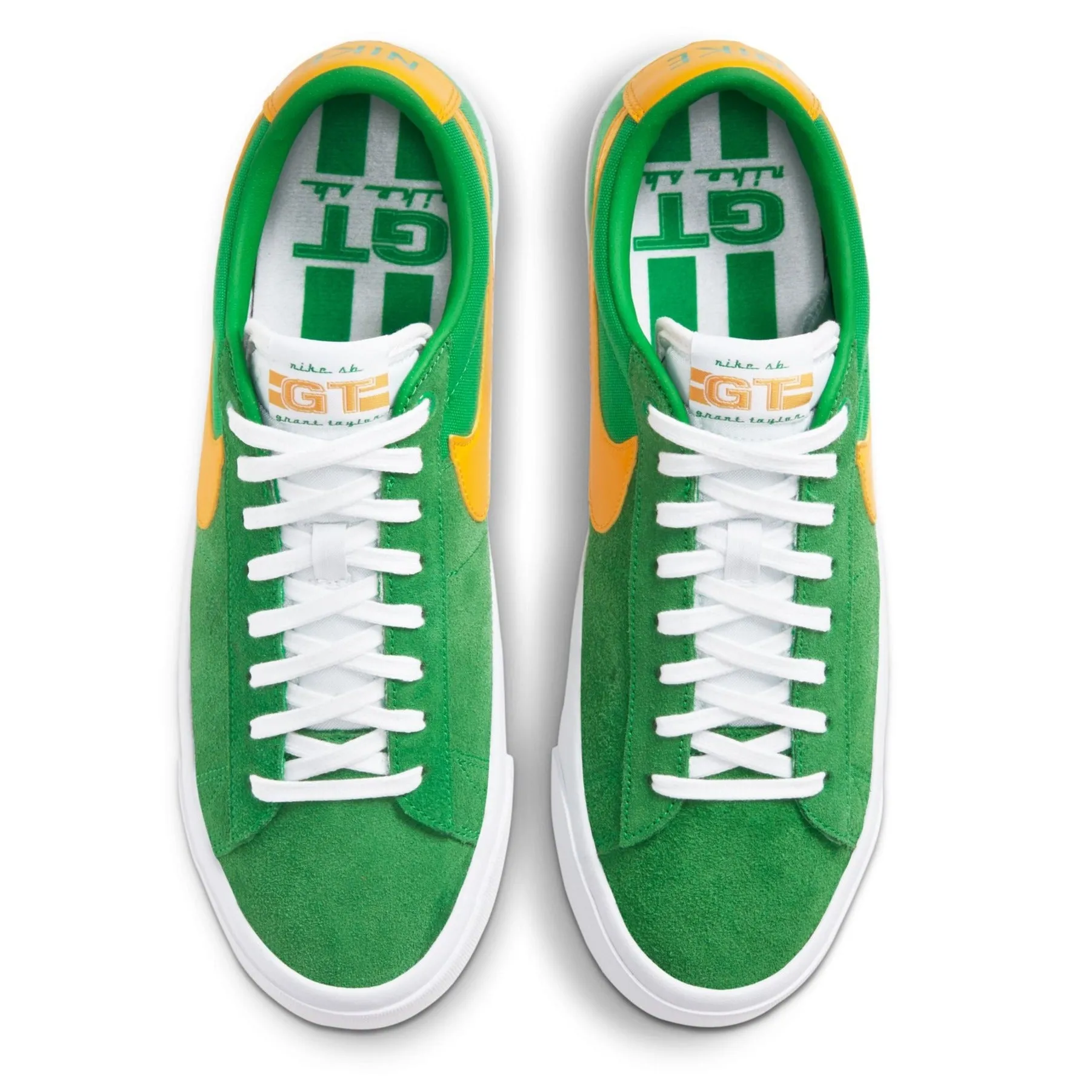Nike SB Blazer Low Pro GT Skateboard Shoe - Lucky Green/University Gold-Black-White