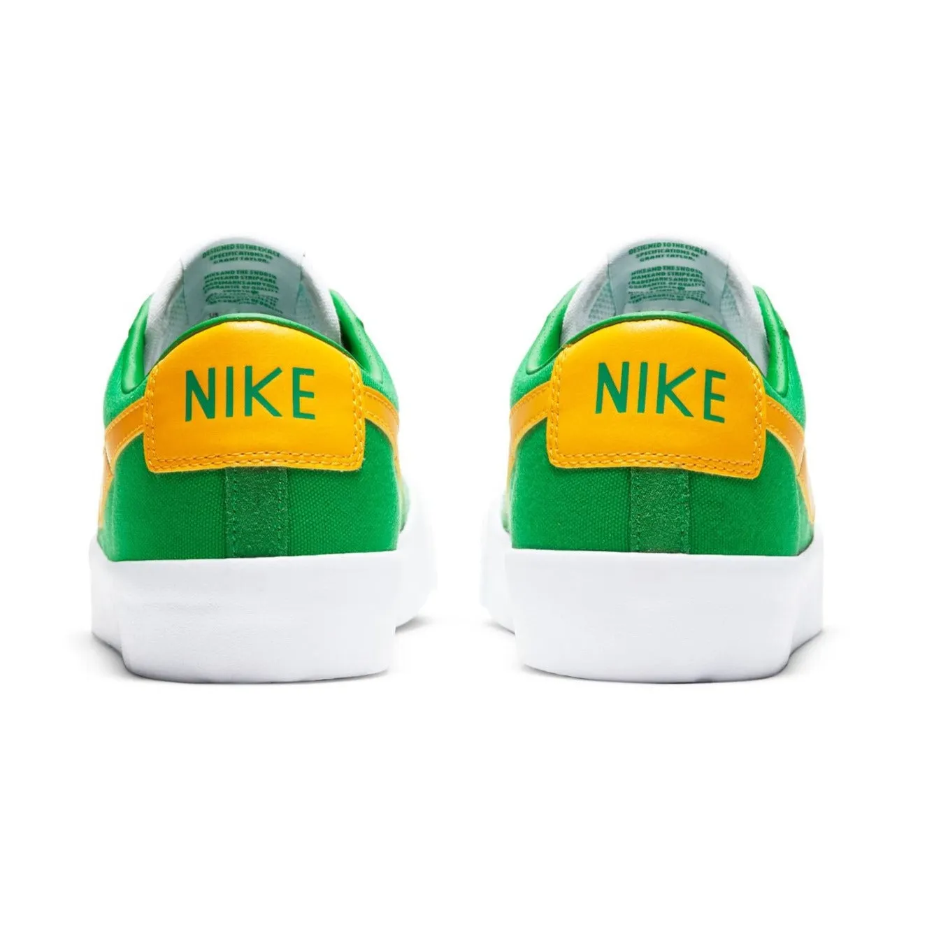 Nike SB Blazer Low Pro GT Skateboard Shoe - Lucky Green/University Gold-Black-White
