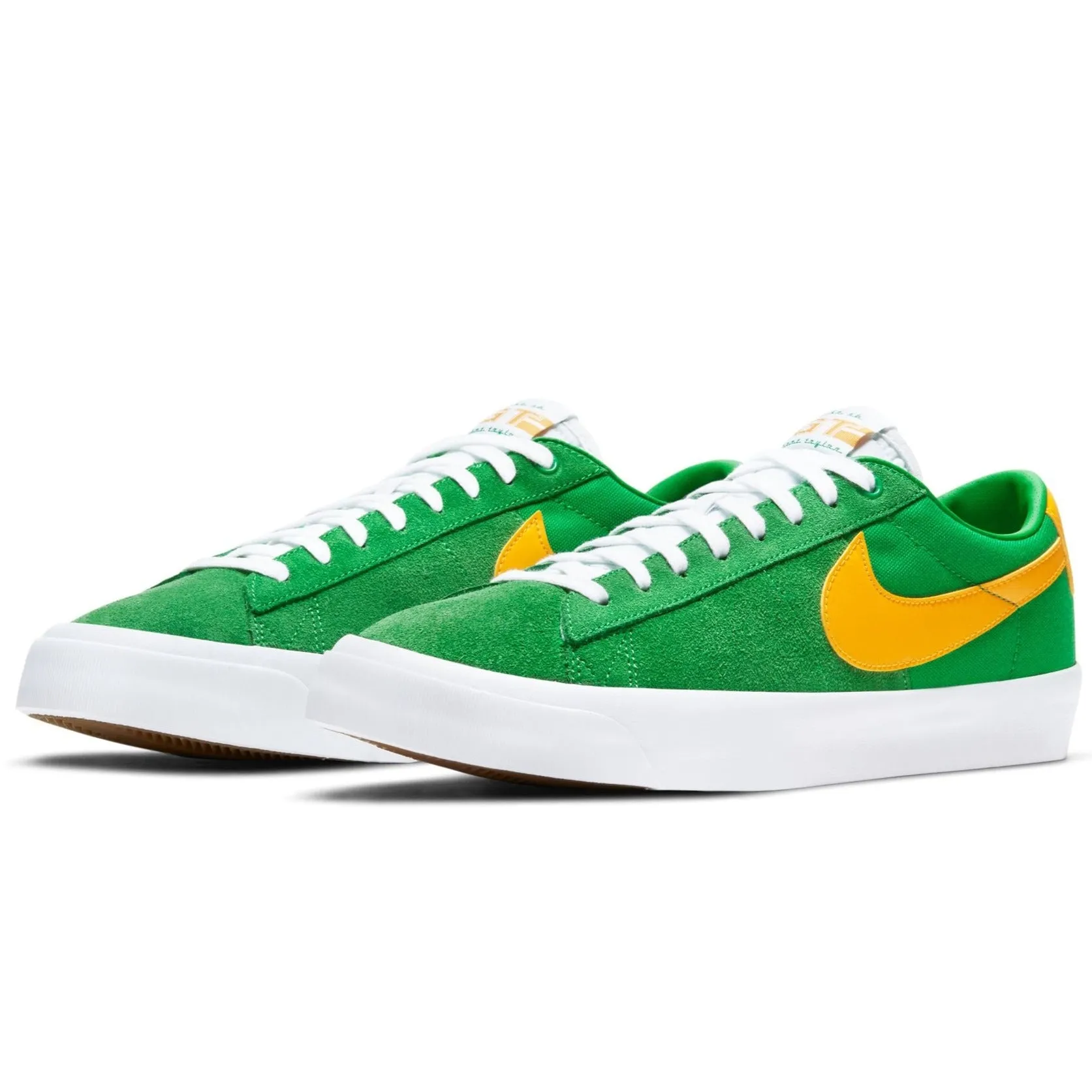 Nike SB Blazer Low Pro GT Skateboard Shoe - Lucky Green/University Gold-Black-White